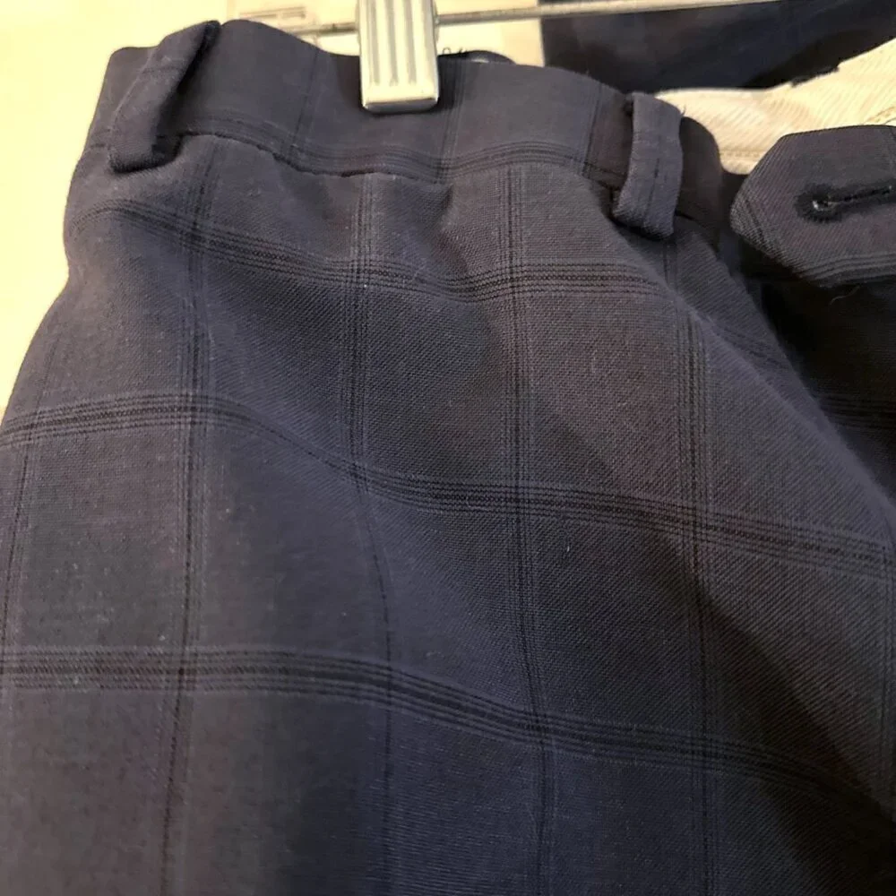 Ralph Lauren Blue  Size 36 Slacks Trousers Pants EUC Window Pane Plaid
